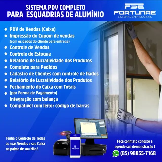Sistema para sua Revenda de Esquadrias de Alumínio e Vidraçarias