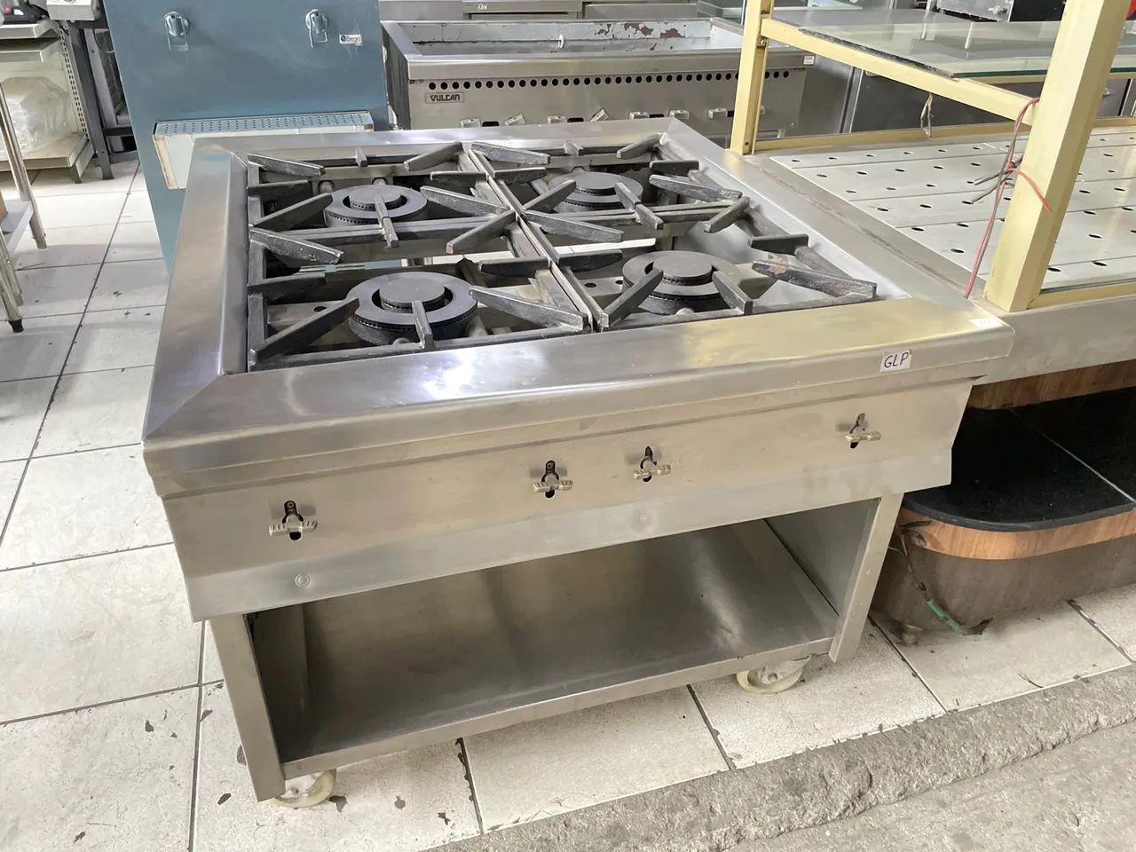 Fogão Industrial inox 4 Bocas de centro