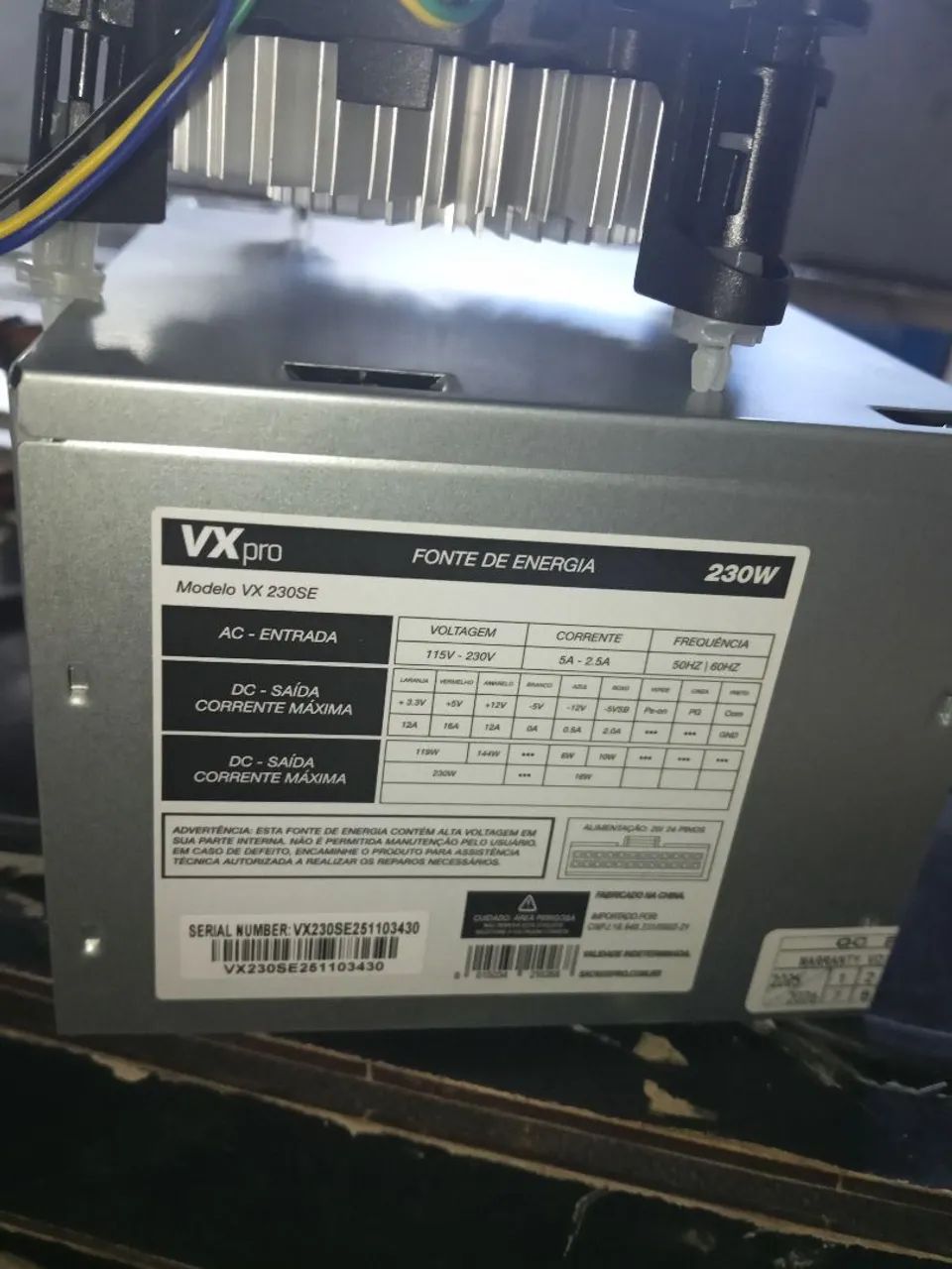Kit Fonte 230w da VX Pro + Cooler intel - Foto 2