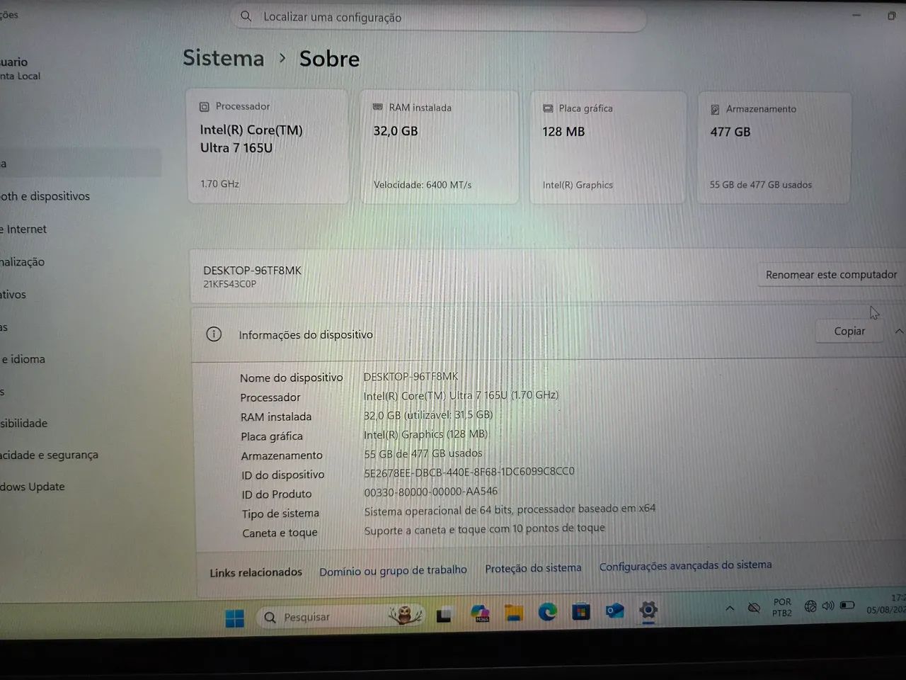 Notebook Lenovo thinkpad 2in1 touch ultra 7, 32gb ram, ssd 512gb top. - Foto 3
