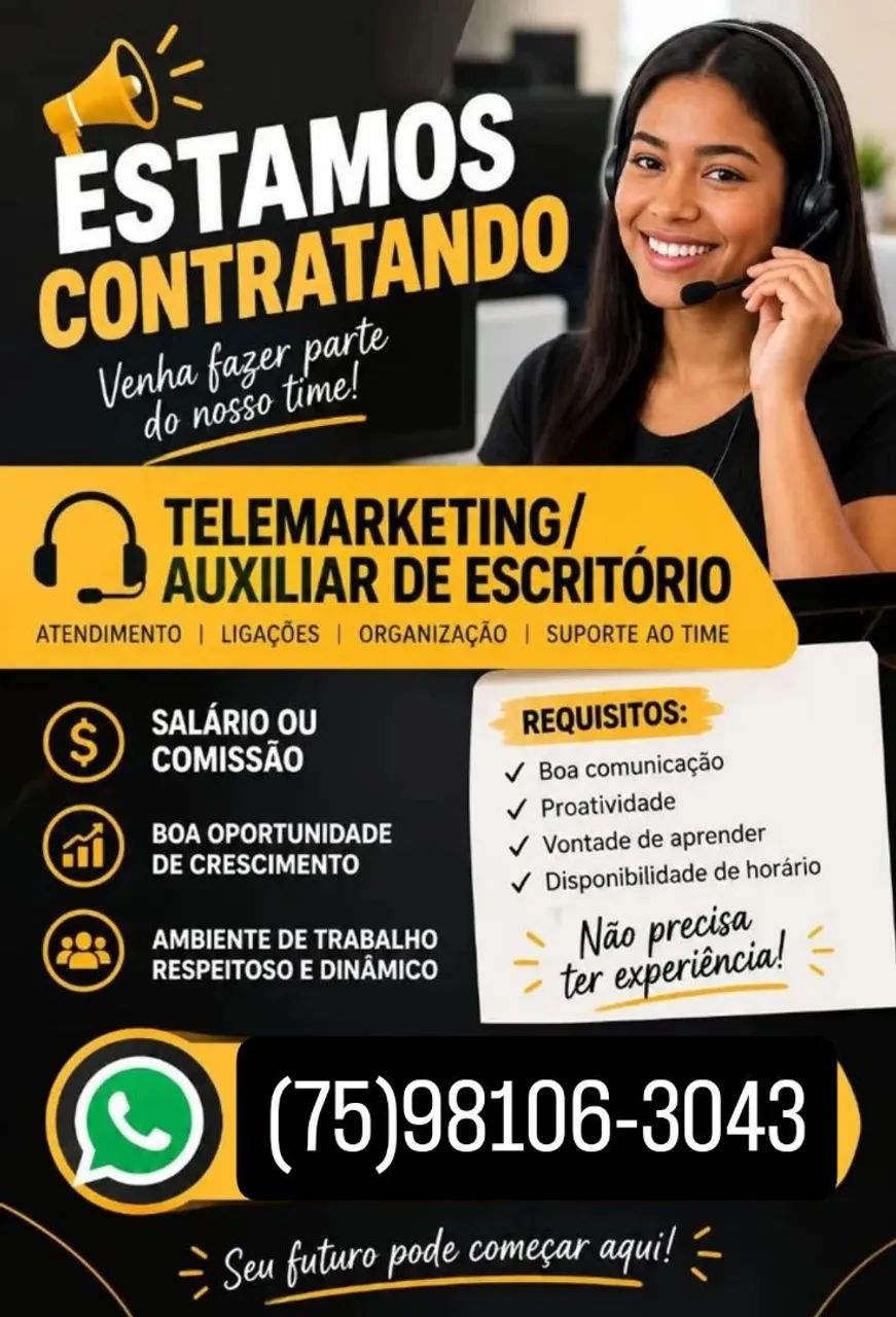3 vagas disponíveis 