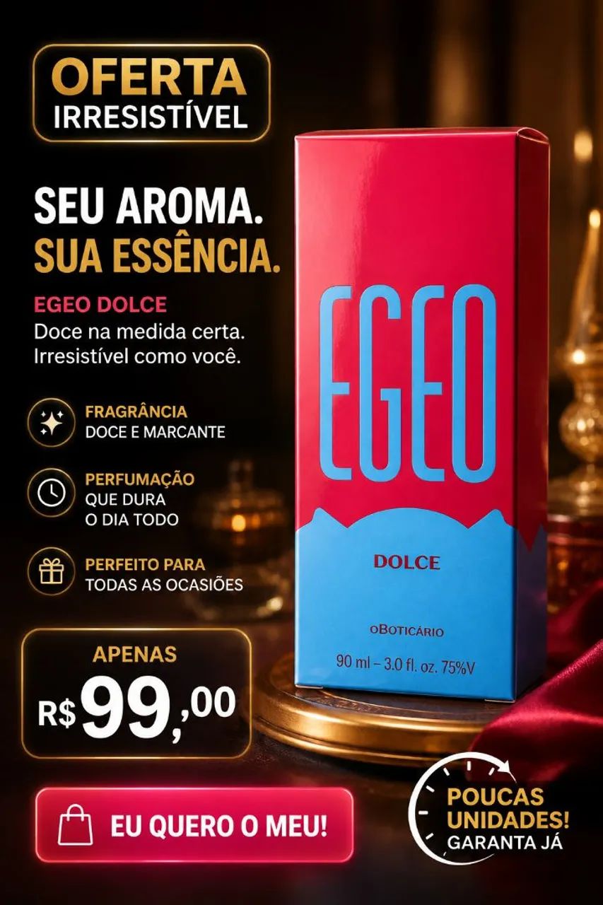 COLÔNIA EGEO BOTICÁRIO DOLCE 90 ML 