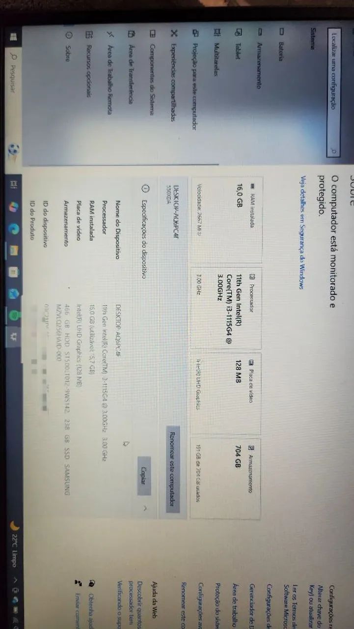 Notebook i3-11° geração 16gb ram ddr4 - Foto 2