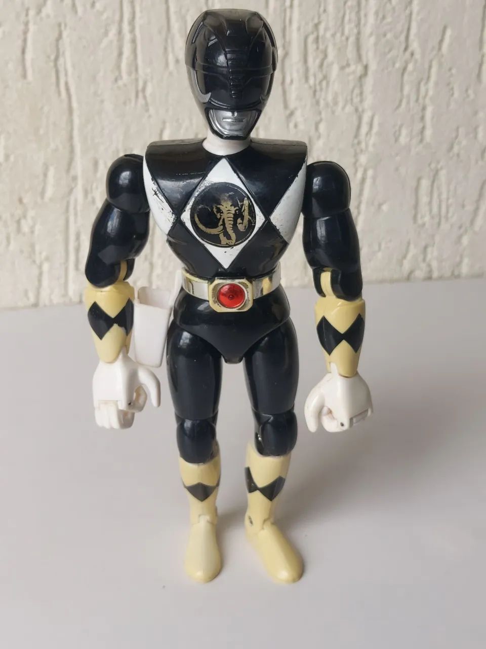 boneco  vintage power ranger preto 20cm bandai