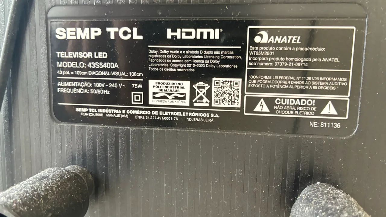 TV TCL 43 polegadas com defeito - Foto 3