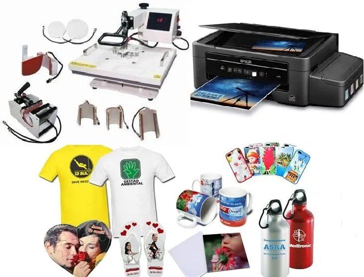 PRENSA 8 EM 1 - SUBLIMAÇÃO + IMPRESSORA EPSON TANQUE DE TINTA 