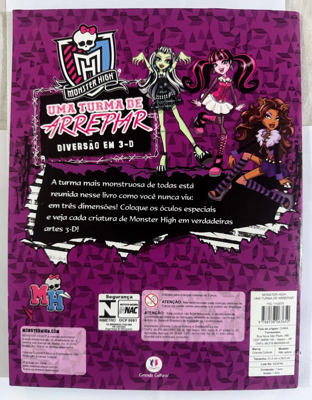 Revista Com Óculos 3D Monster High - Foto 2