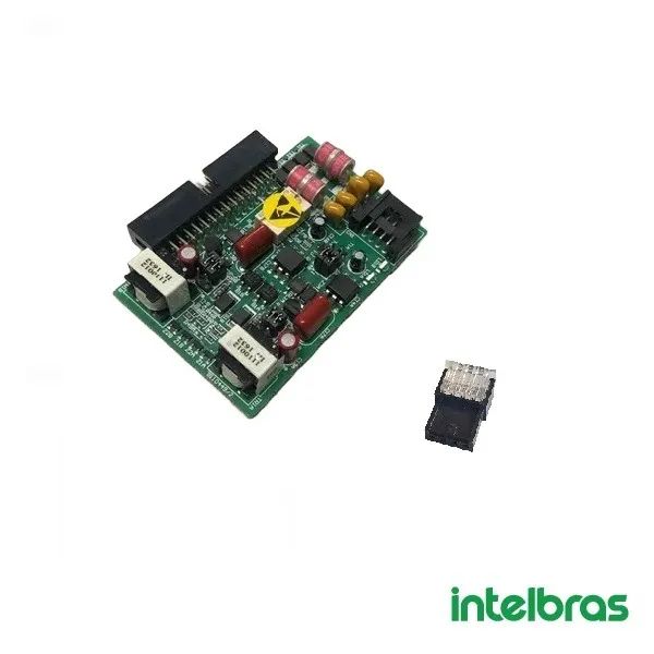 Placa 2 Troncos Analógicos Intelbras Impacta 68i 68 40 16 - Foto 3