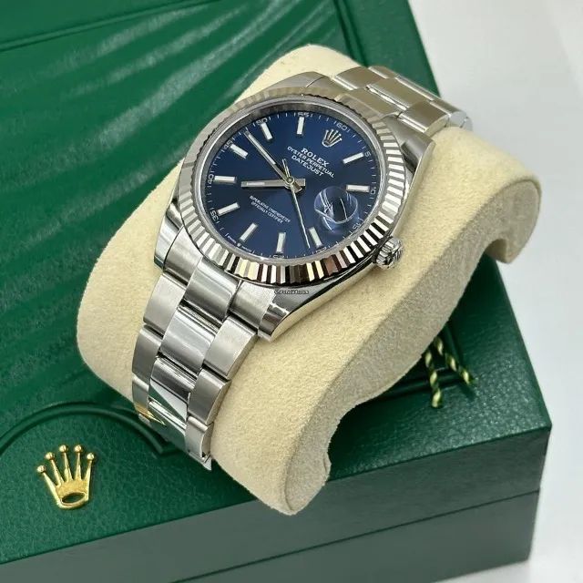 Rolex Date Just Azul Oyster Eta 3035 Automático Premium