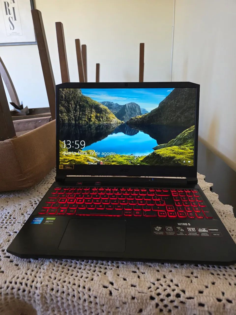 Notebook acer nitro 5, I5 11th e gtx 1650