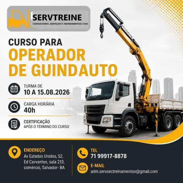 Curso para operador de Guindauto.