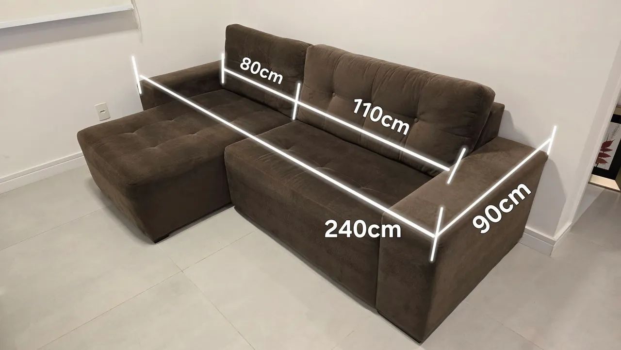 Sofá modular 3 lugares com chaise - Foto 2