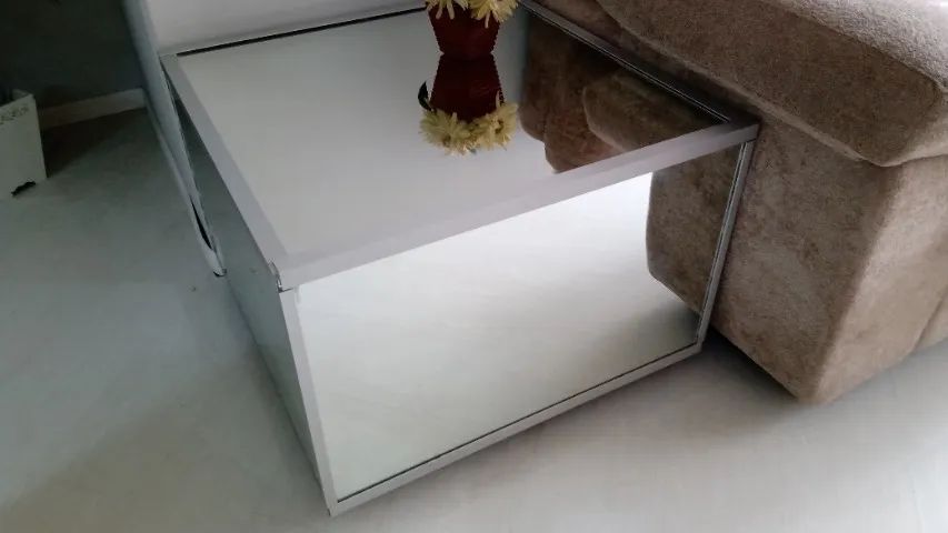 Mesa de canto/centro espelhada 0,72 x 0,72