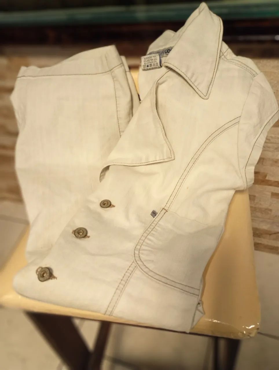 Macacão jeans feminino 38 - Foto 5