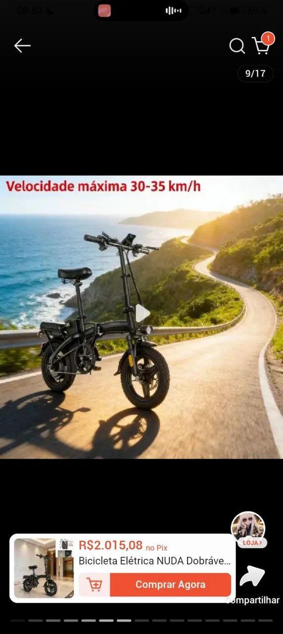 Bicicleta elétrica com pedal assistido - Foto 4
