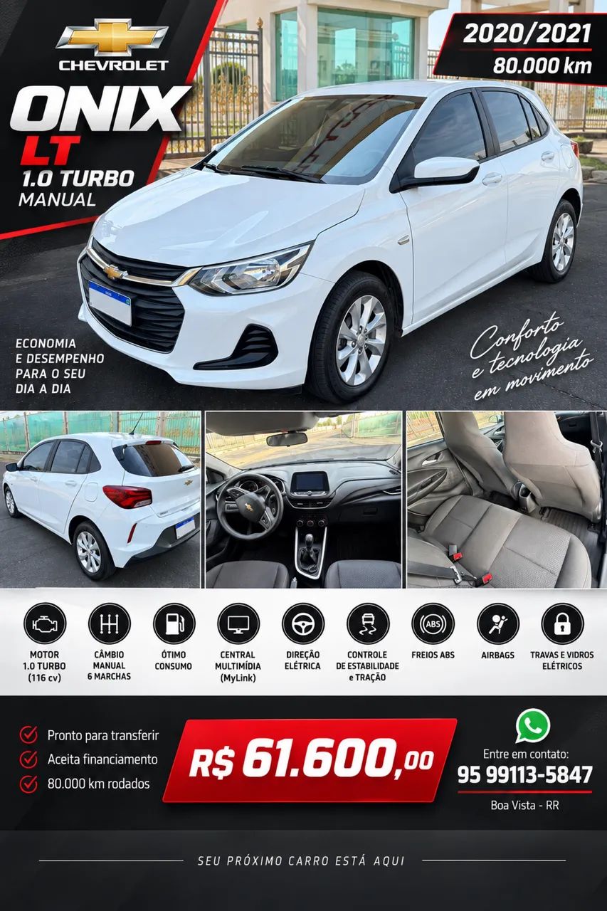 Chevrolet Onix Hatch LT 1.0 12V TB Flex Mec. 4P 2021
