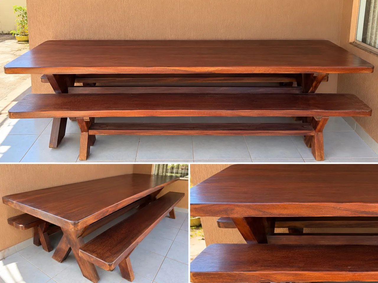 Mesa de madeira Jatoba 