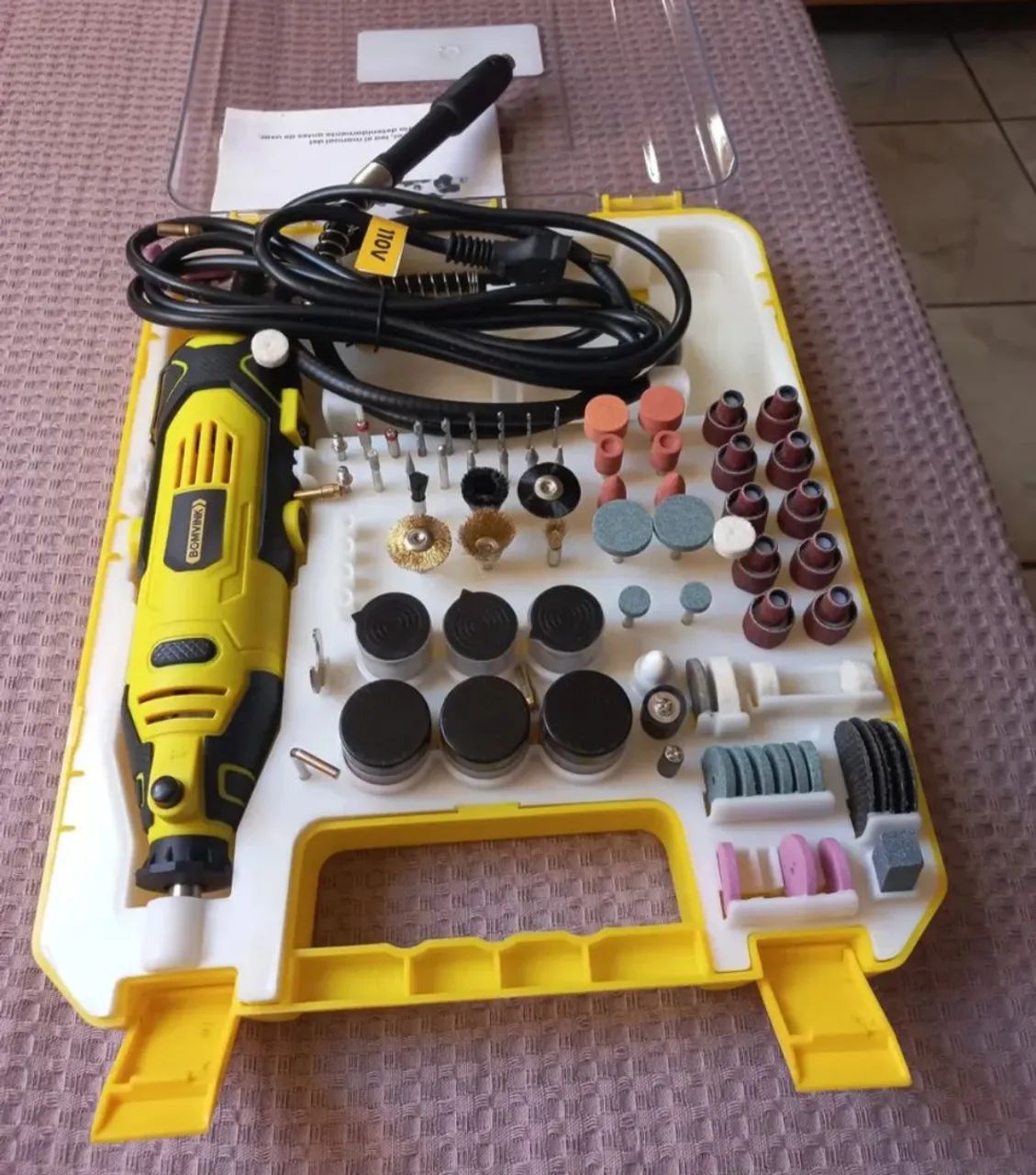 Micro retifica com kit 191 acessórios 750W NOVO pronta entrega  - Foto 3