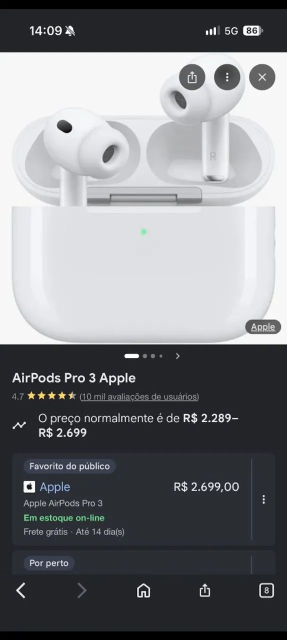 Fone de ouvido 