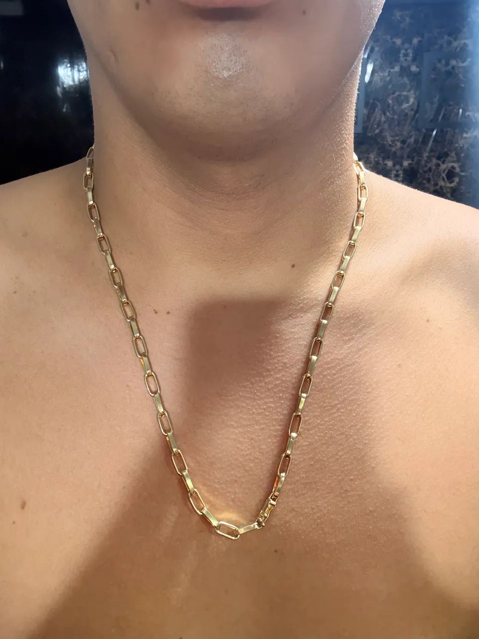 Cordão de prata banhado a ouro - Foto 4