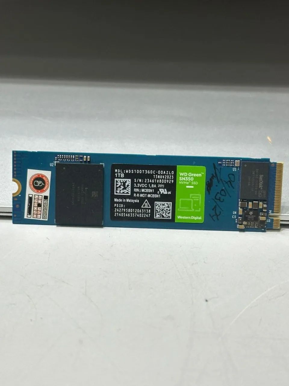 SSD M2 NVME Wester Digital Green SN350 1000gb