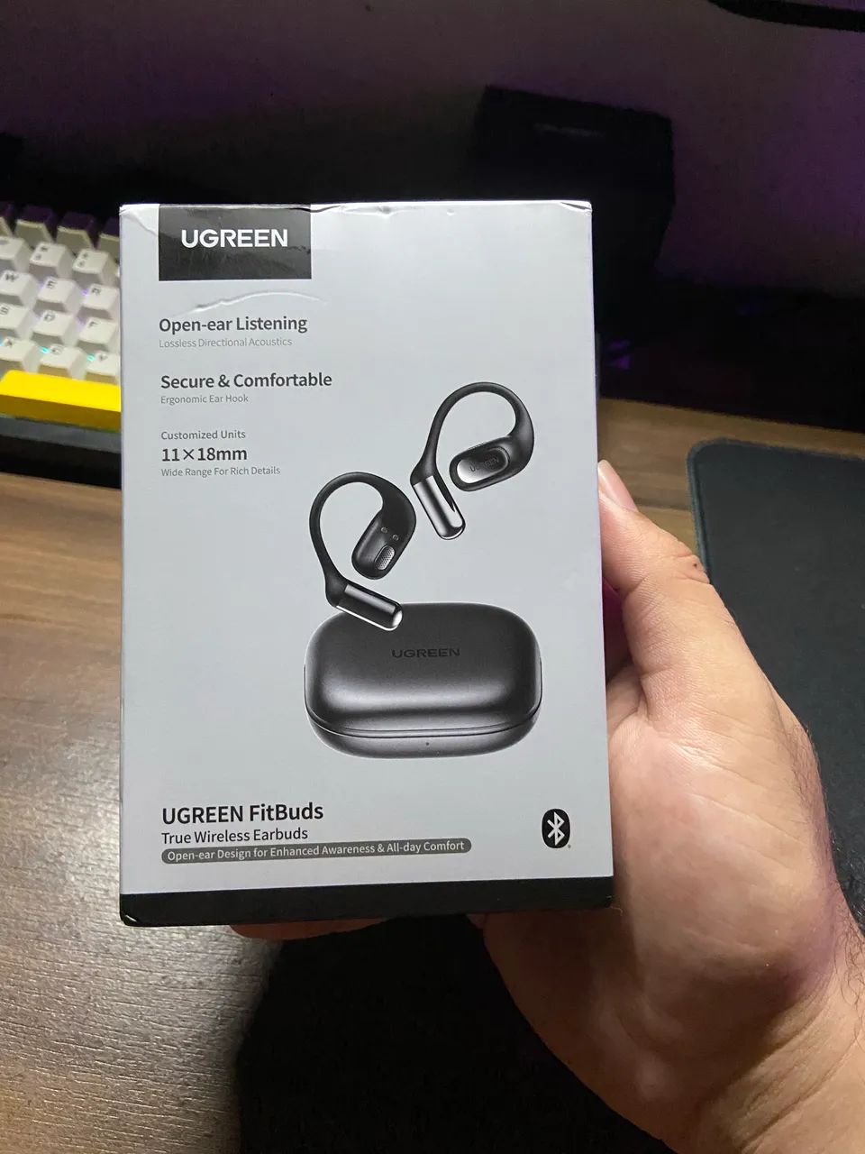 Fone Bluetooth UGREEN FitBuds (Design Open-Ear) - NOVO na Caixa