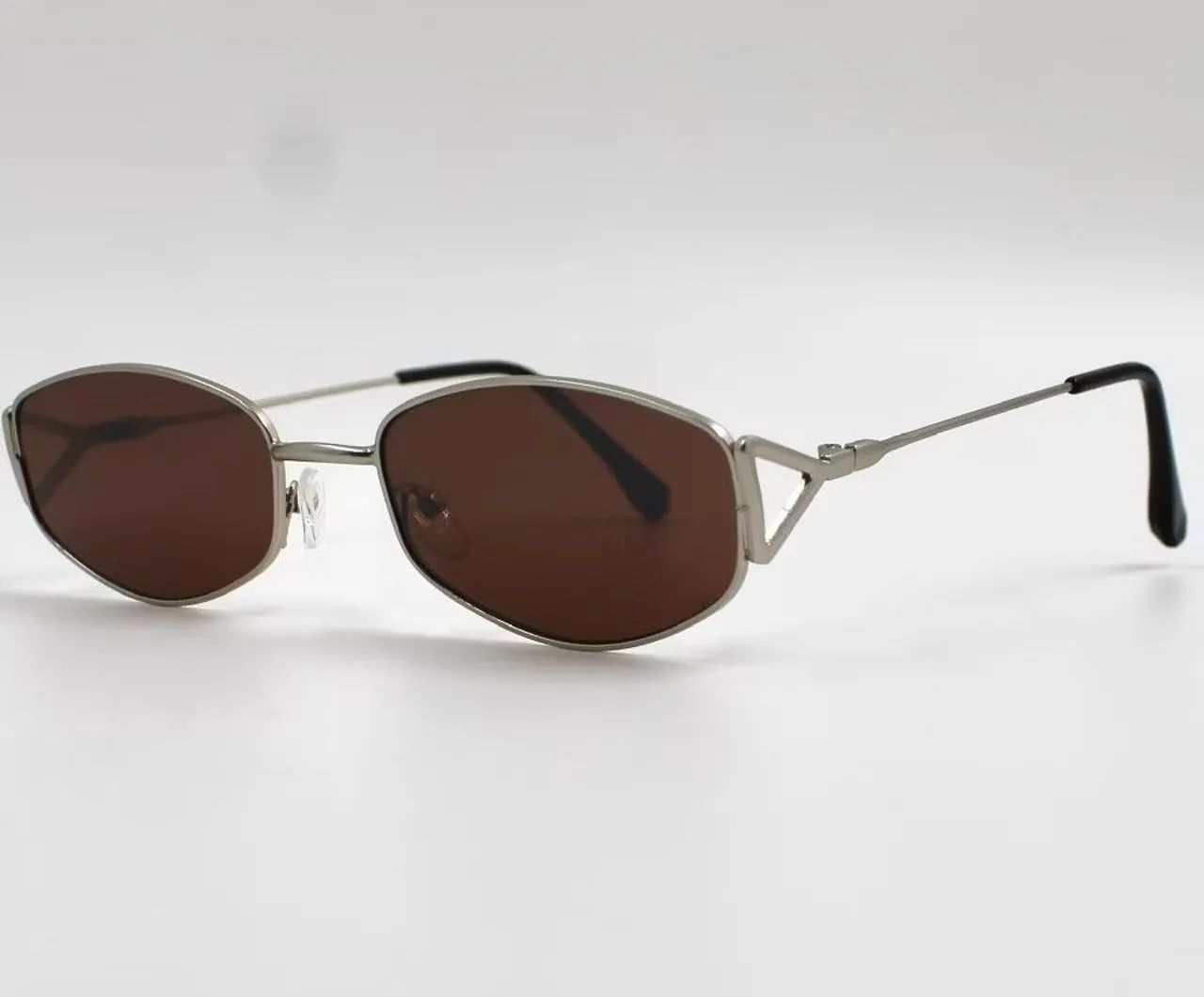 Óculos de sol Premium prata e marrom