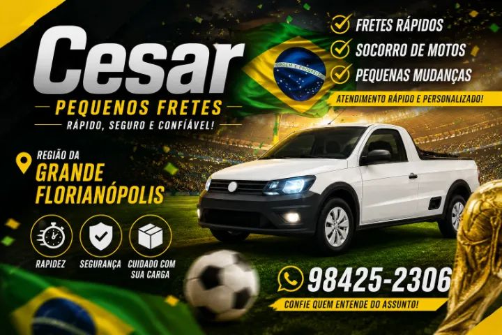 Cesar Fretes e Carretos - Grande Florianópolis - Preço Justo e de Confiança