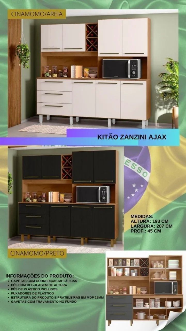 Kit Cozinha Zanzini Ajax 2,07 - Foto 3