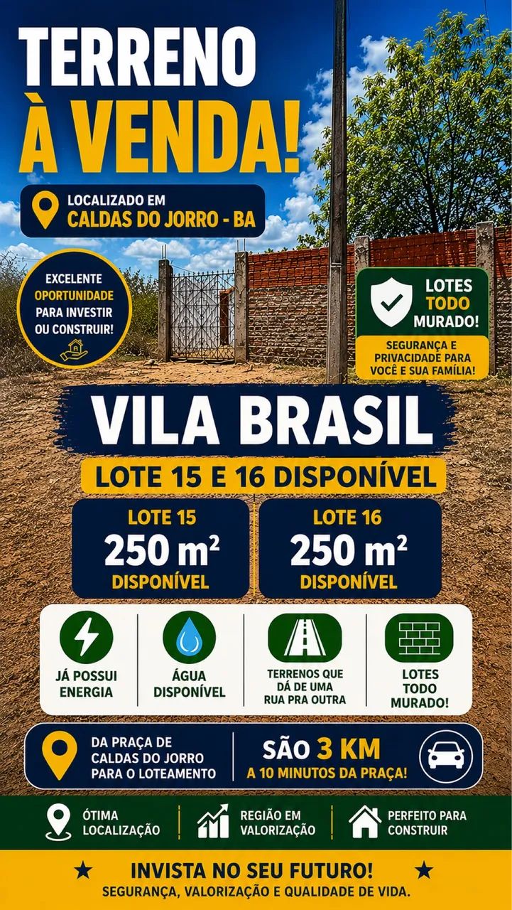 TERRENOS EM CALDAS DO JORRO-BA - Foto 3