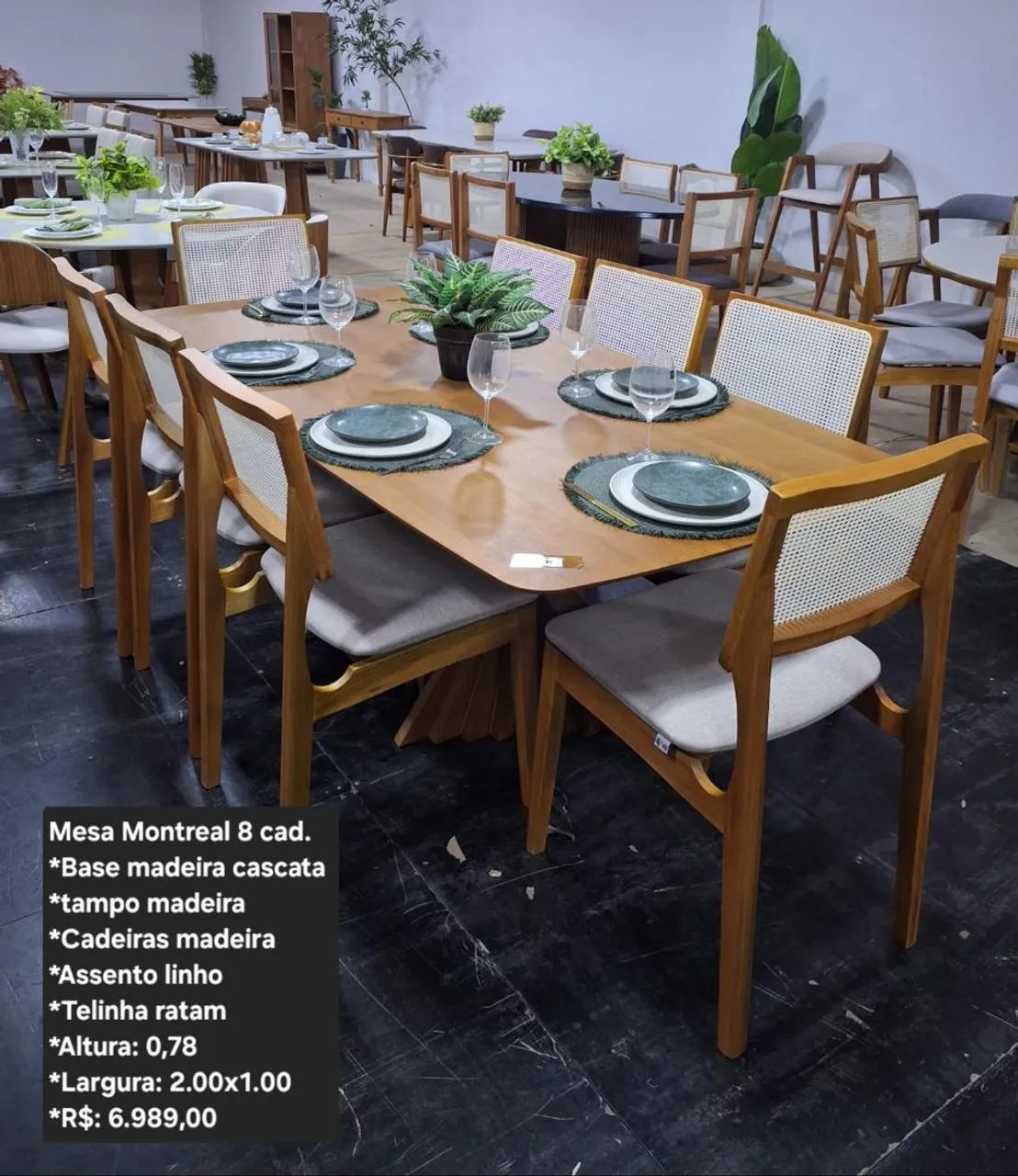 Mesa de jantar 8 cadeiras