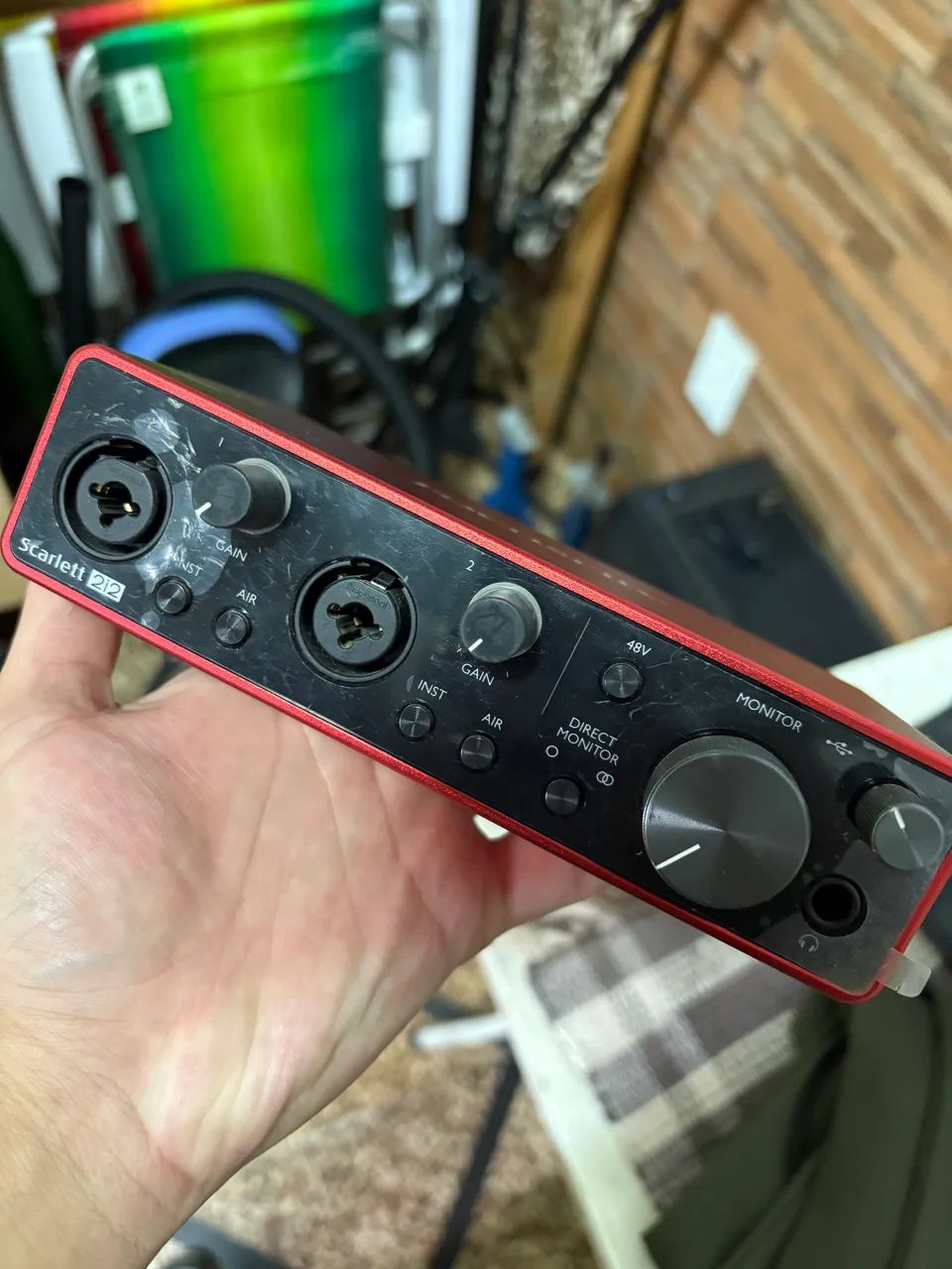 Monitor yamaha hs4 e interface de áudio  - Foto 5