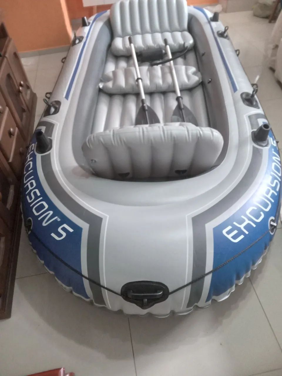 Barco Inflável, leva até 5 pessoas - Foto 5