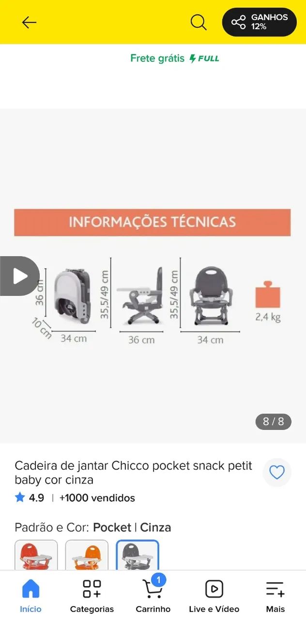 Cadeira de alimentação portátil  - Foto 4