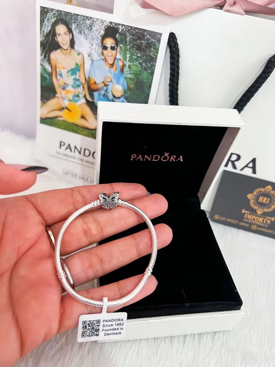 Pulseira Pandora fecho borboleta  - Foto 4