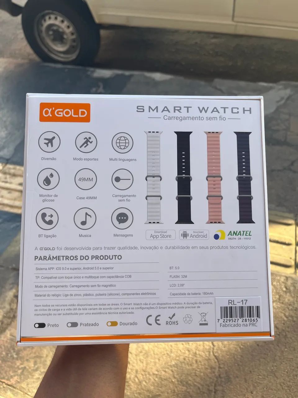 Smartwatch Super Amoled C/4 Pulseiras Rl-17 A-gold  ?