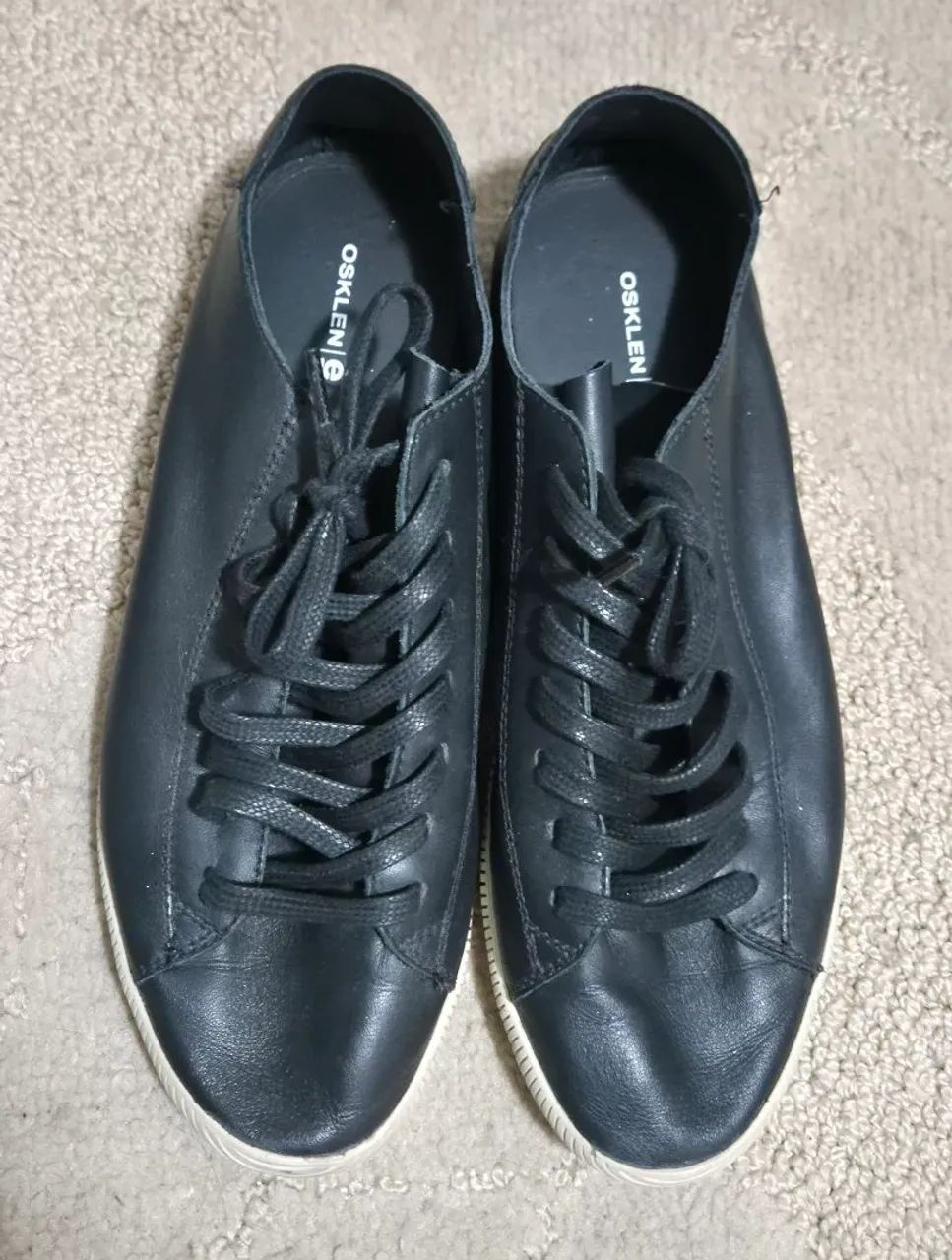 tênis osklen couro preto 36 - Foto 2