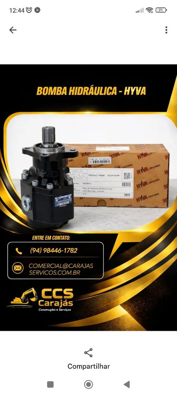 Vendo Bomba Hidráulica Hyva