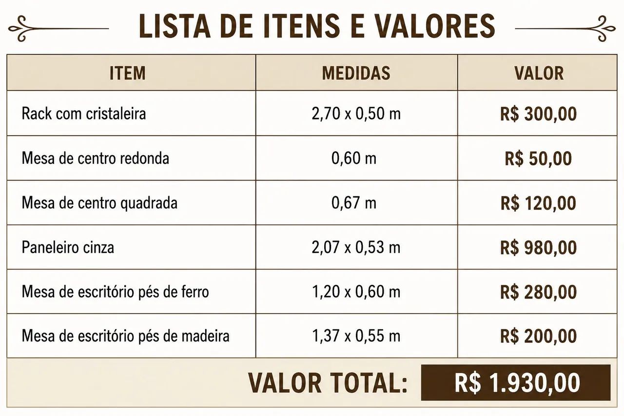 Vendo móveis