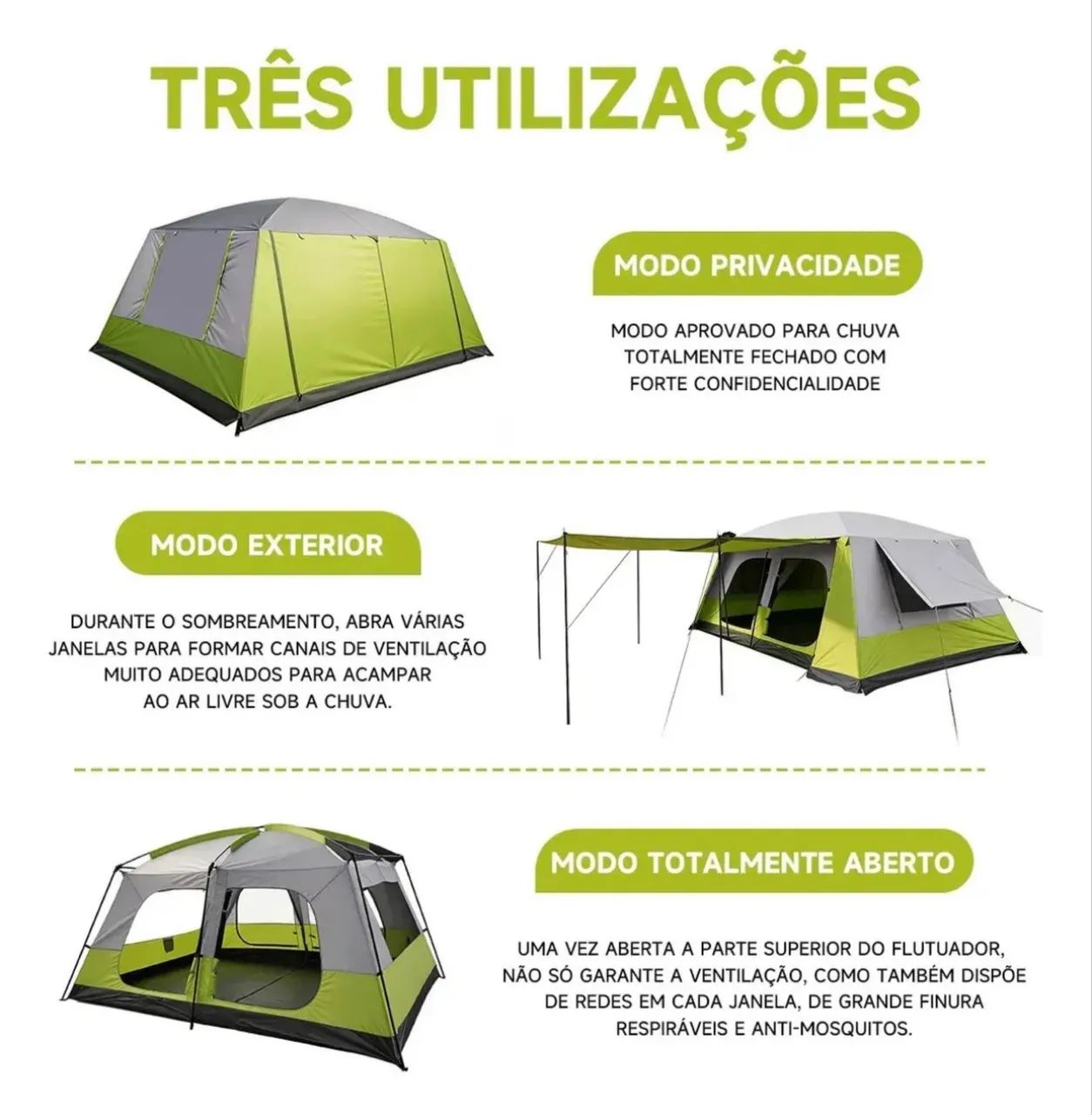 Barraca Camping Joy Fox Maçã Verde - Foto 4