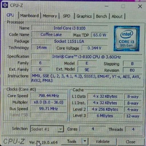 Processador Intel Core i3-8100 3.6GHz 4 Núcleos 4 Thread com Gráficos Integrados - Foto 3