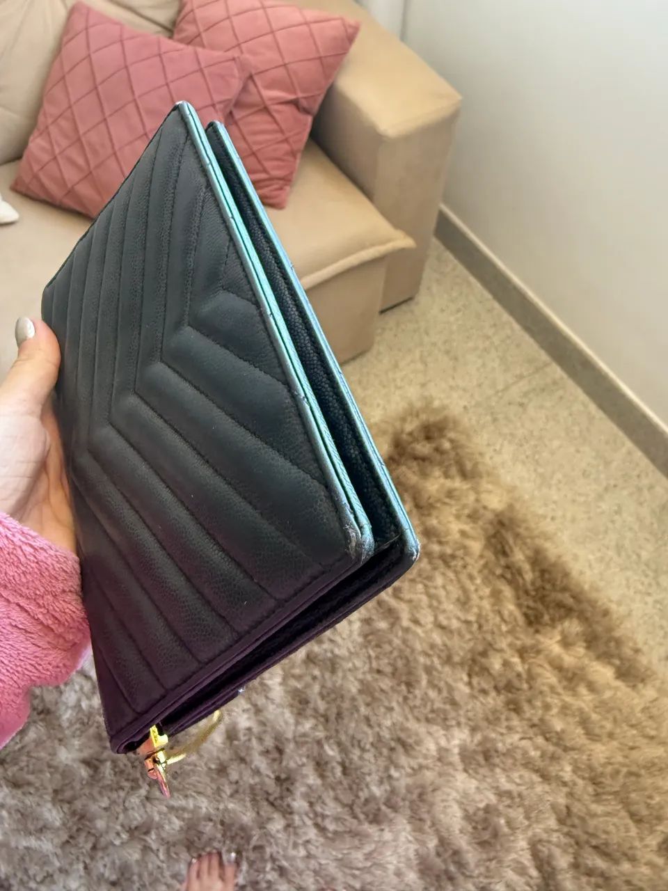 Ysl preta envelope original (19cm) - Foto 5