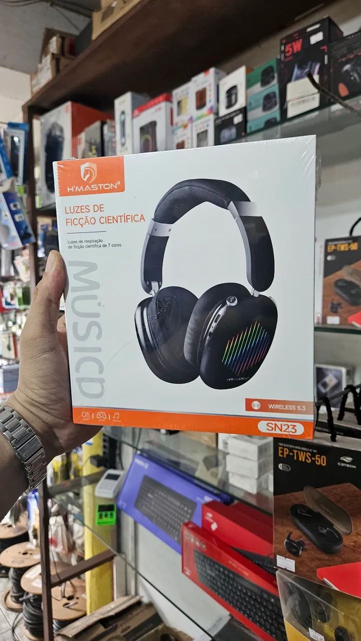 Fone bluetooth SN-23 H'maston com led