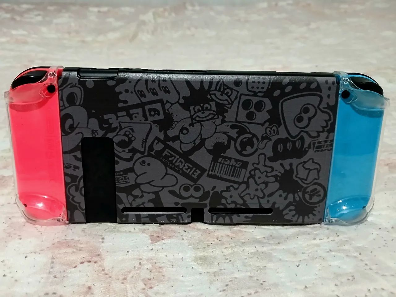 Nintendo Switch V2 + Micro SD 128GB + Acessórios Splatoon/Kirby - Foto 3