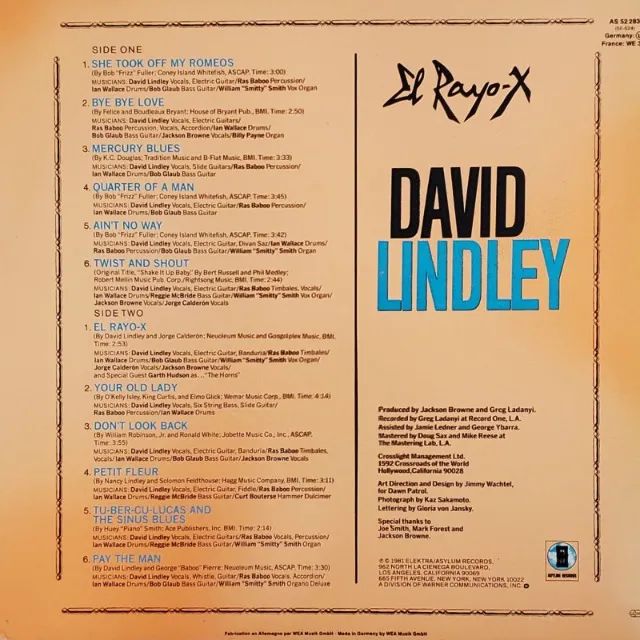Lp David Lindley - El Rayo X (Importado)(zerado) - Foto 2