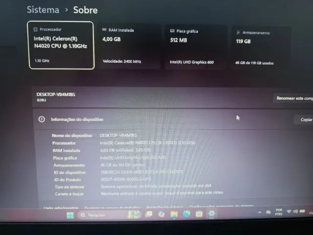 Notebook Lenovo Ideapad 3 Intel Celeron - Foto 4