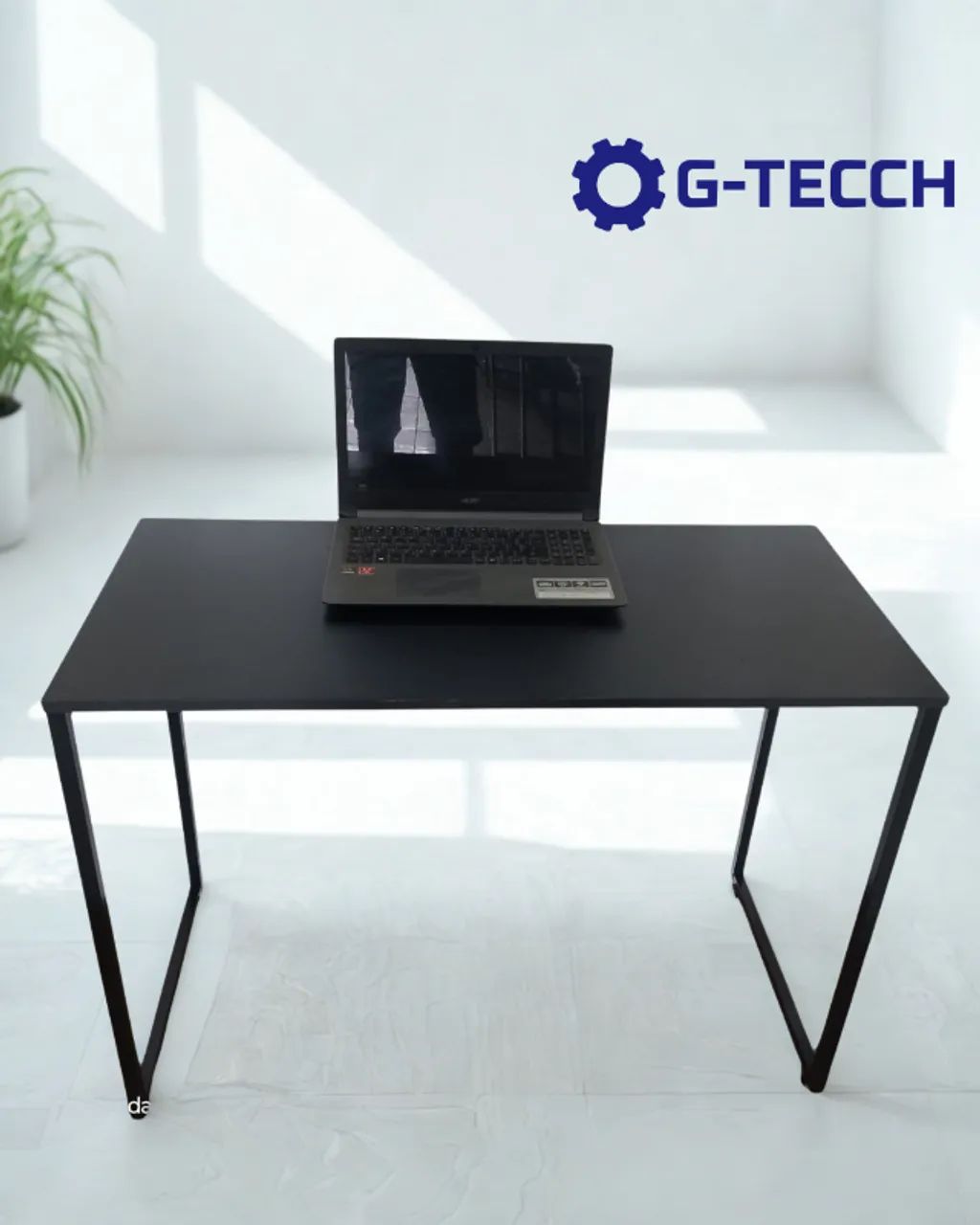 Escrivaninha 1m NOVA Mesa de Escritório Industrial Multiuso para Notebook Computador Birô - Foto 3