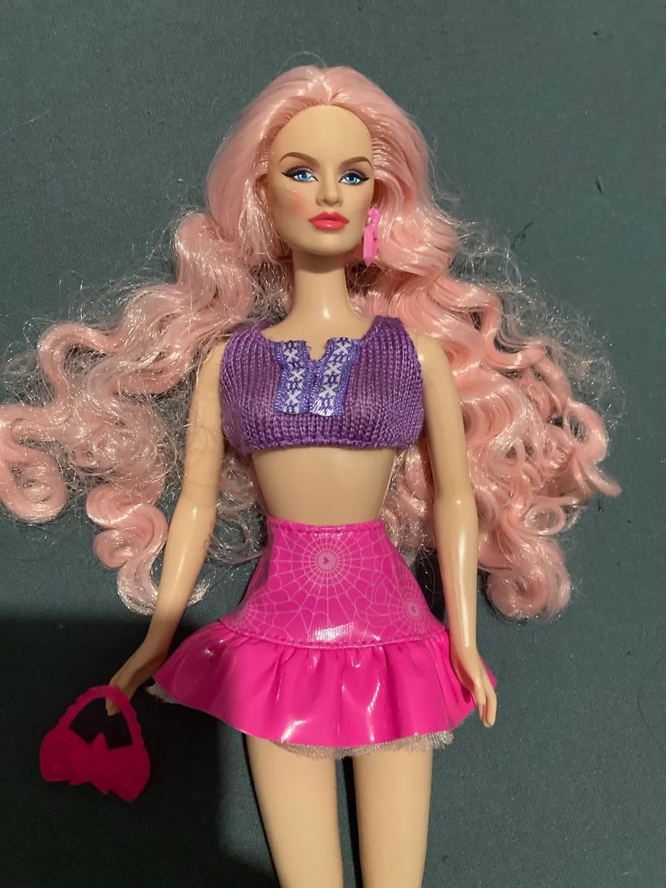 Boneca cabelo rosa  - Foto 2