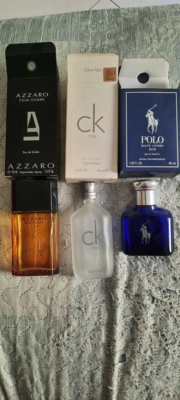 3 Vidros vazios perfumes originais importados 