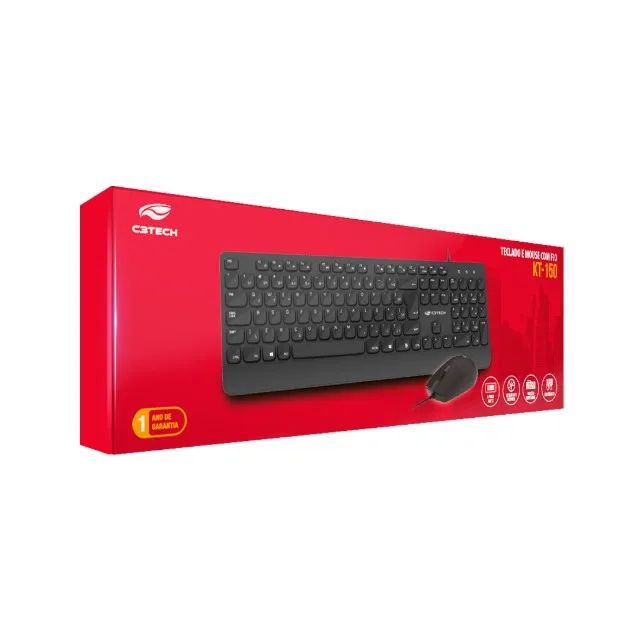Kit Teclado e Mouse C3Tech KT-150BK - WZetta - Foto 4